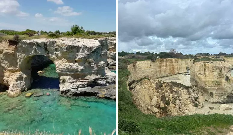 ‘Arco do Amor’ desaba na Itália em pleno dia dos namorados