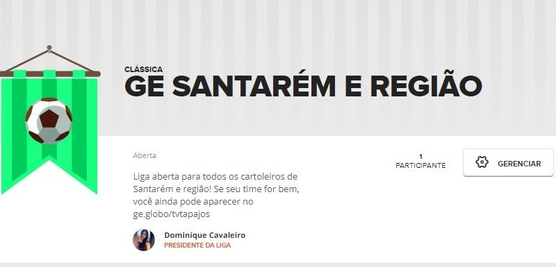 Começa a temporada 2026 da liga ge Santarém e Região no Cartola; confira vencedores da 1ª rodada