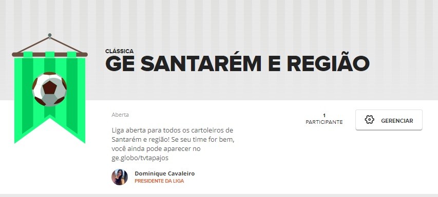 Começa a temporada 2026 da liga ge Santarém e Região no Cartola; confira vencedores da 1ª rodada