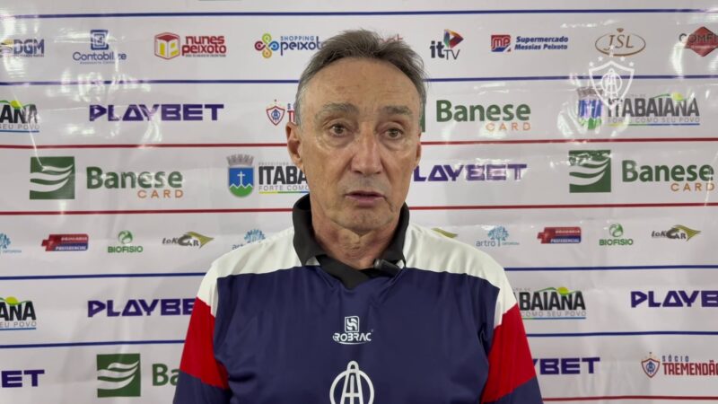 Técnico do Itabaiana diz que empate em clássico foi justo: “Dentro da normalidade”