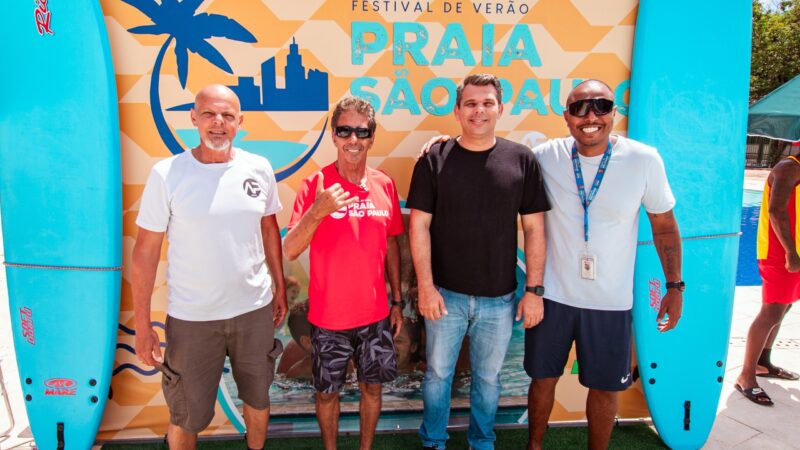 Desafio da remada no Festival de Verão Praia São Paulo