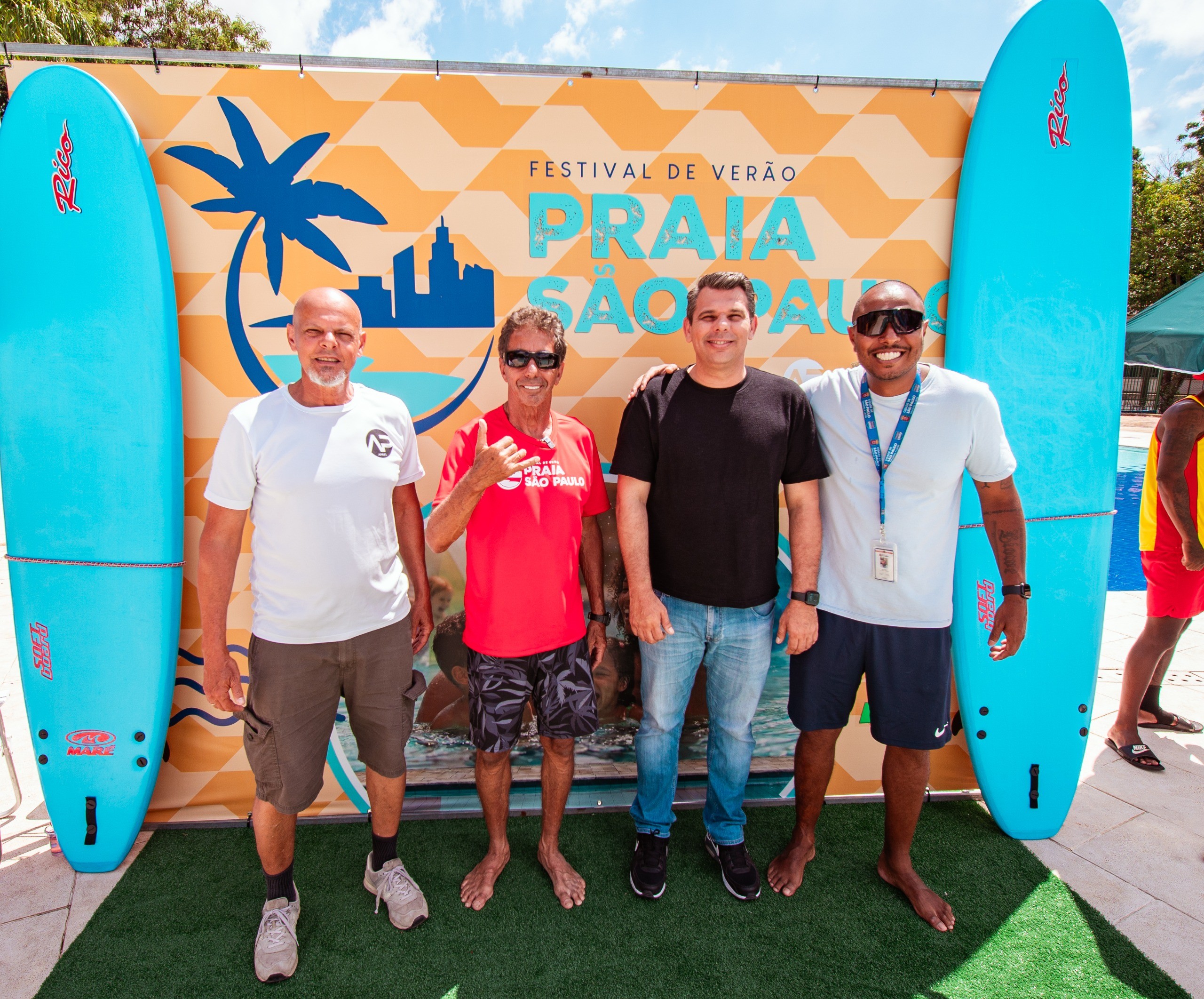 Desafio da remada no Festival de Verão Praia São Paulo