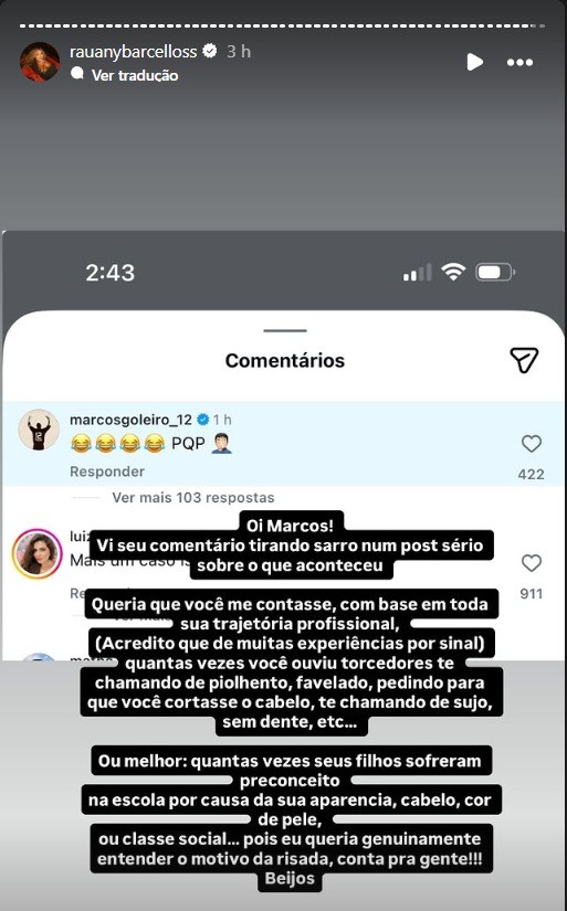 Marcos, ex-goleiro do Palmeiras, se desculpa após comentário sobre ofensas racistas a Hugo Souza