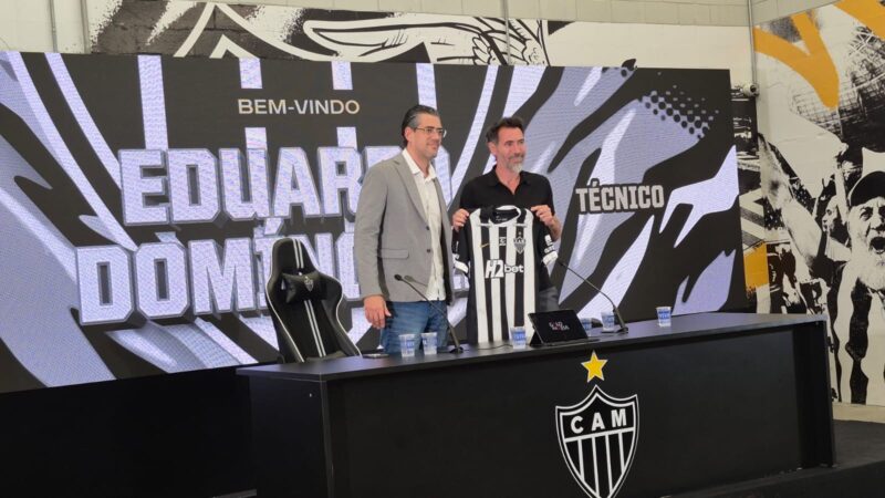 Atlético-MG apresenta Eduardo Domínguez, e dirigente faz três pedidos ao técnico