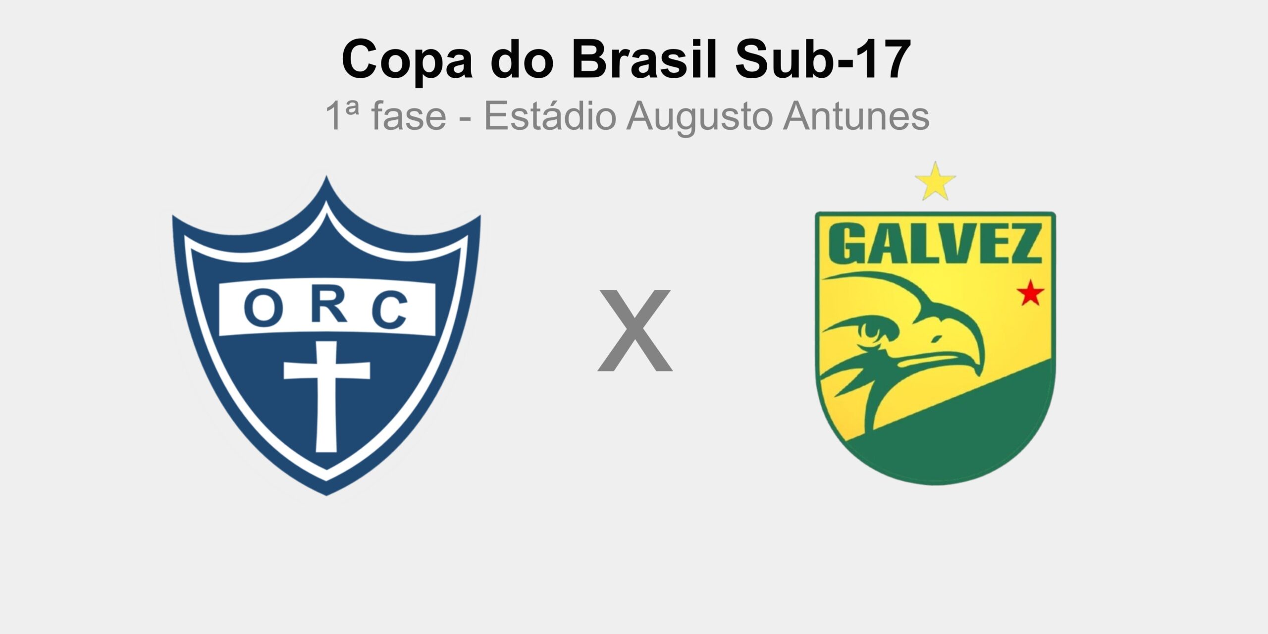 Galvez visita Oratório-AP nesta terça-feira, pela 1ª fase da Copa do Brasil Sub-17