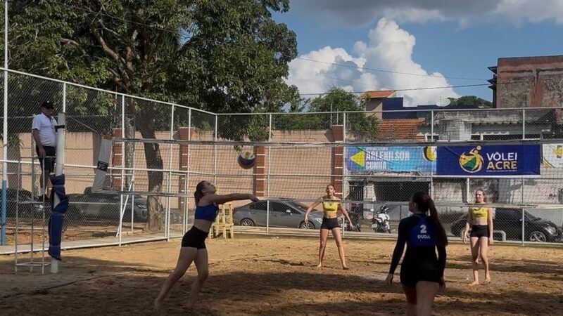 Chuva atrapalha e 1ª etapa do Acreano de Vôlei de Praia Sub-17 será finalizada na sexta-feira