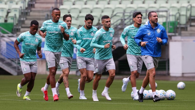 Palmeiras treina no Allianz Parque e faz primeiro reconhecimento de campo após troca do gramado