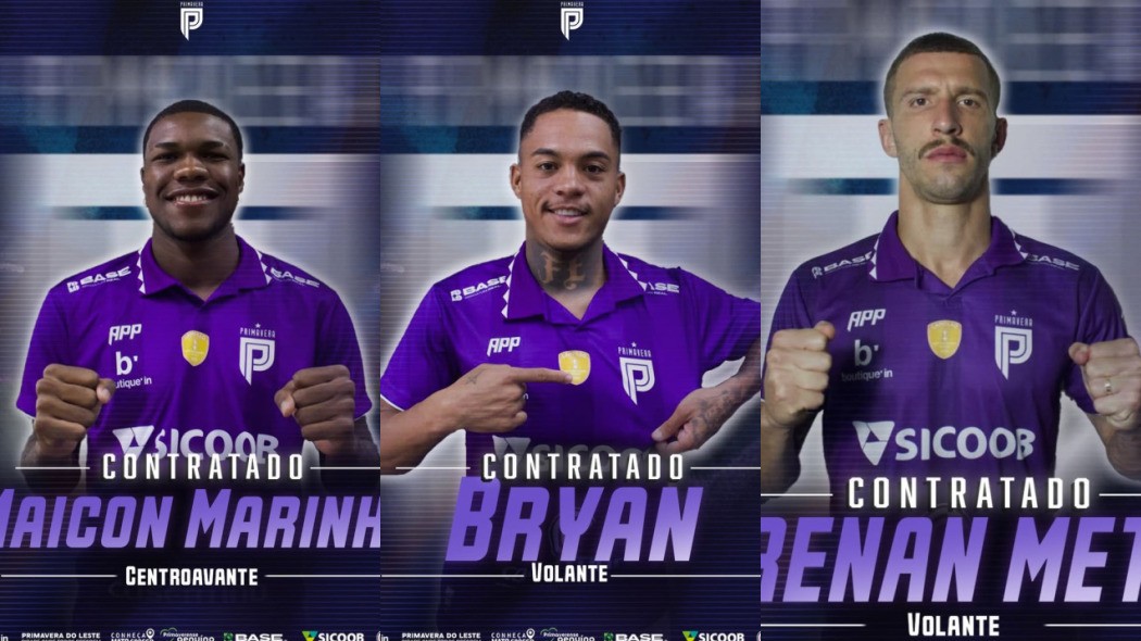 Primavera anuncia quatro reforços para a disputa da Série D e Copa Verde