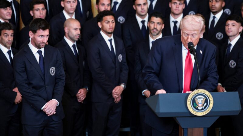 Donald Trump elogia Palmeiras em evento com Inter Miami: “Melhor time do Brasil”
