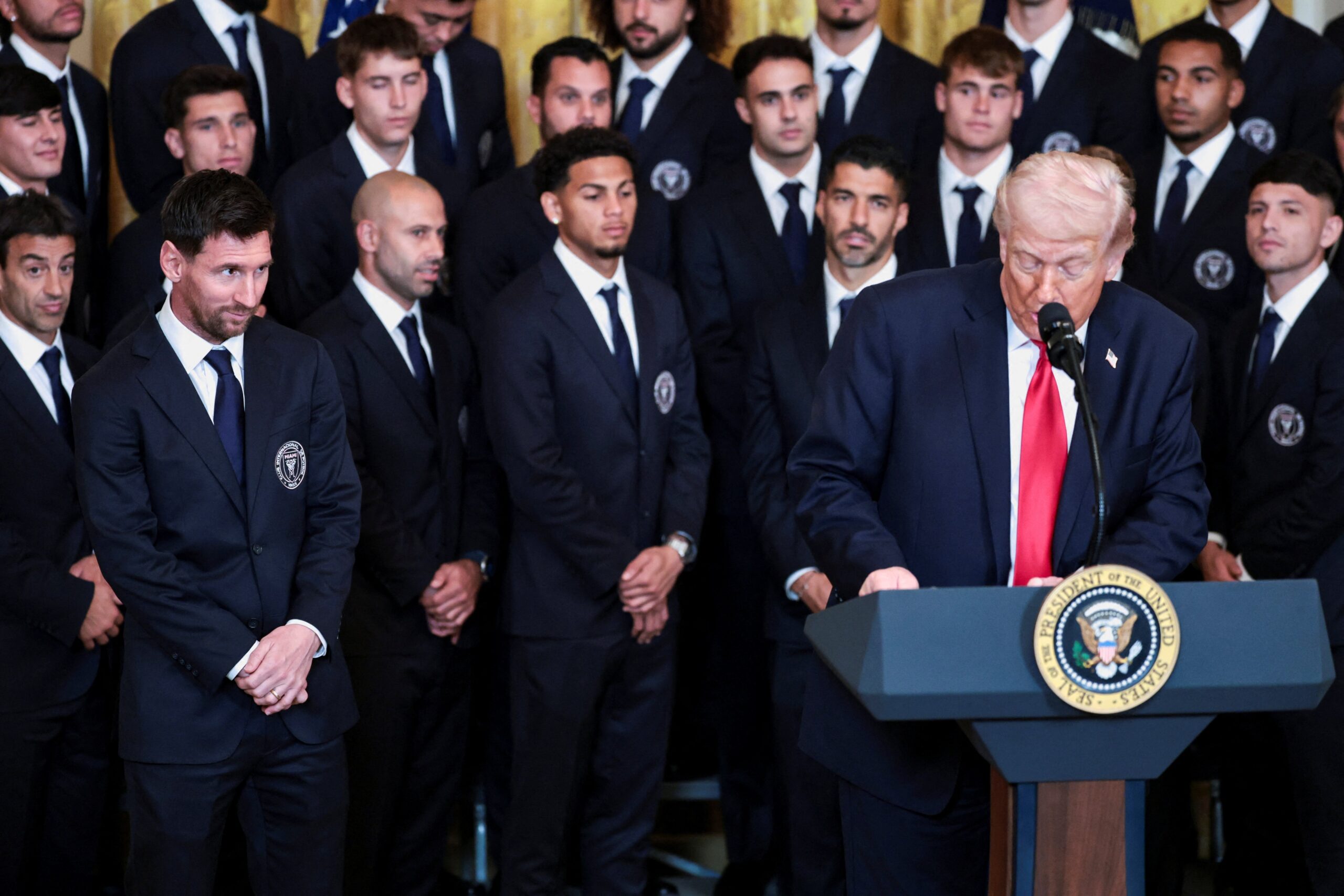 Donald Trump elogia Palmeiras em evento com Inter Miami: “Melhor time do Brasil”