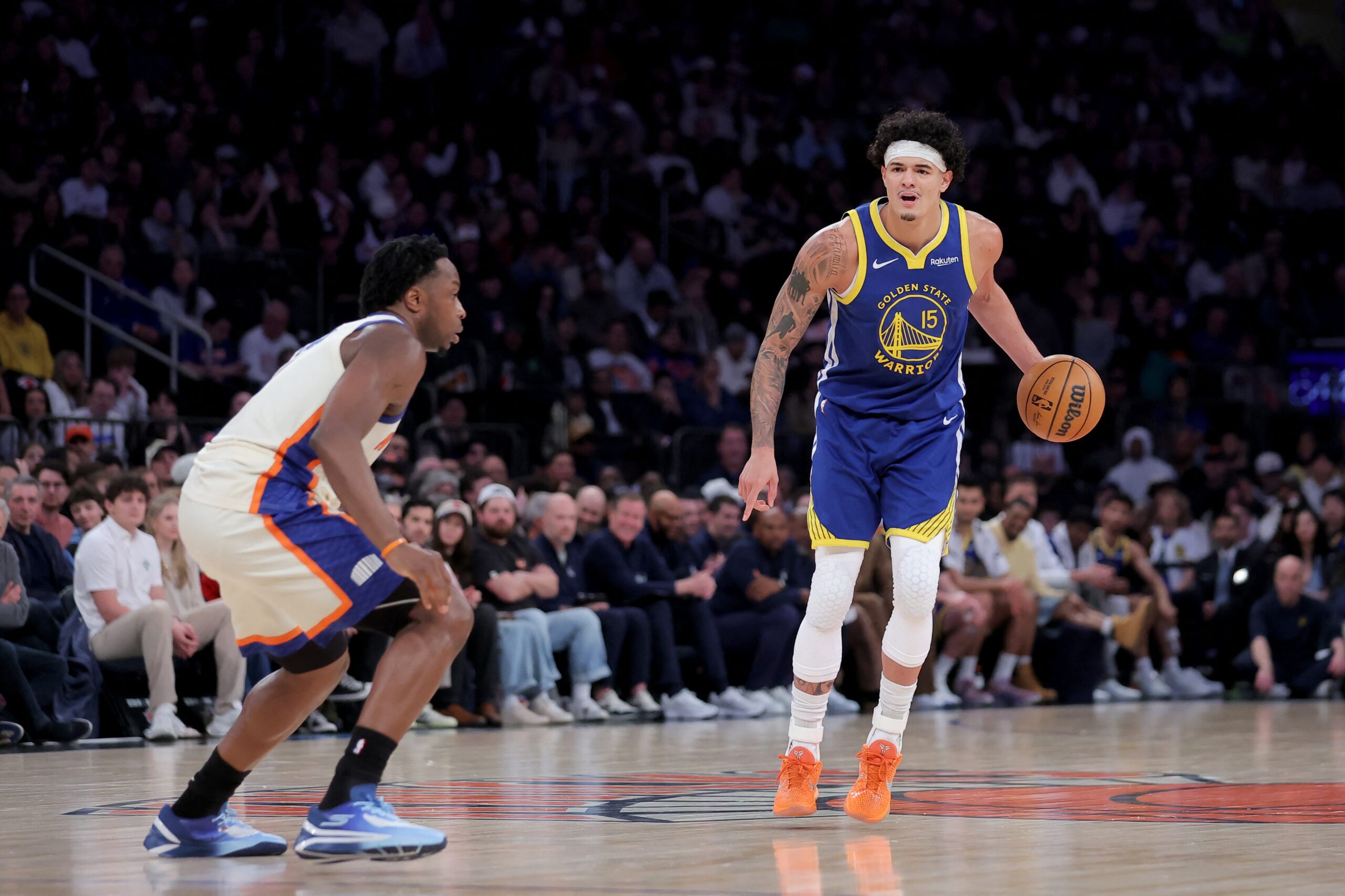 Gui Santos fica perto de inédito triplo-duplo na NBA em partida no templo do basquete