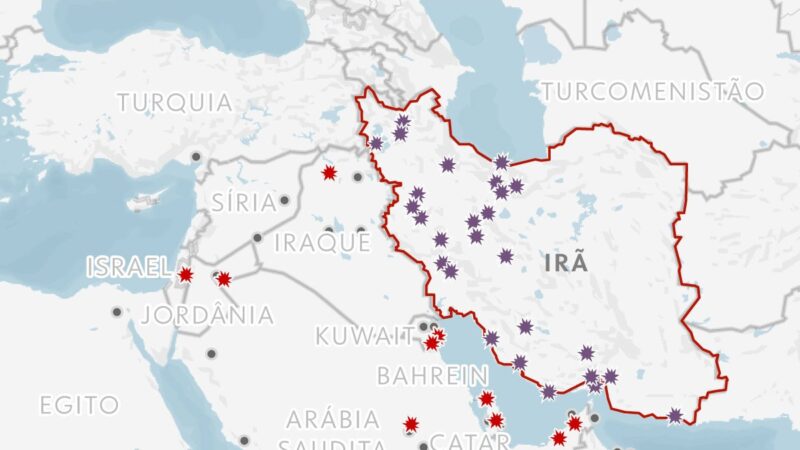 INFOGRÁFICO: veja mapa com a troca de ataques entre EUA, Israel e Irã