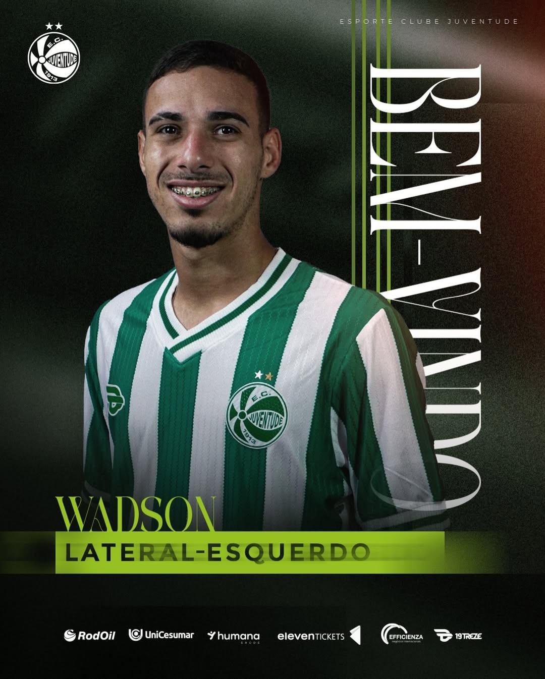 Juventude anuncia lateral-esquerdo Wadson, da Anapolina