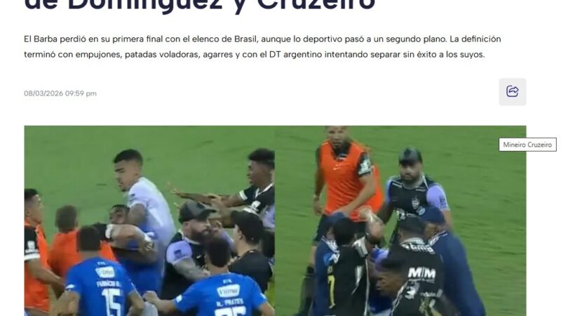 Pancadaria em Cruzeiro x Atlético-MG tem repercussão no mundo: “Batalha campal”