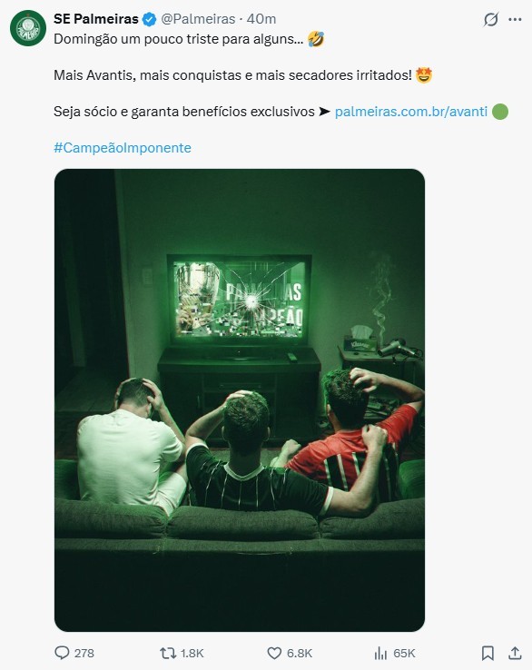 Palmeiras provoca Corinthians, Santos e São Paulo após título do Paulistão: “Secadores irritados”