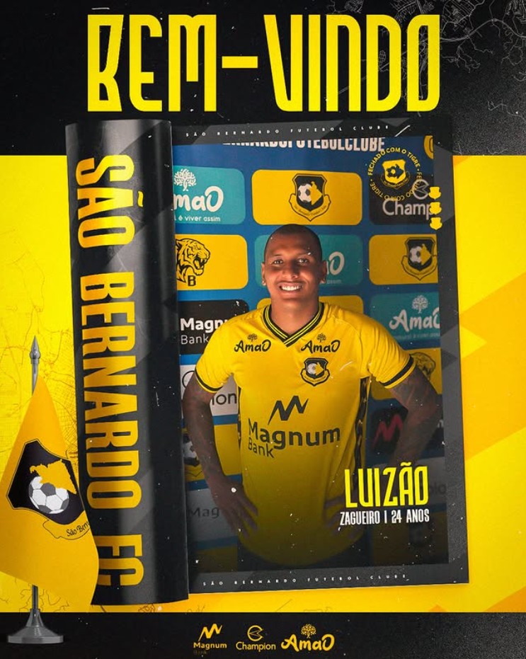 São Bernardo anuncia contratação do zagueiro Luizão, ex-São Paulo