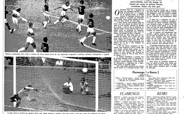 Carrasco e freguês, Zico relembra jogos entre Flamengo e Remo nos anos 70