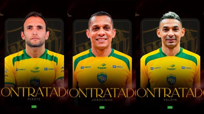 São José anuncia trio com passagem pela seleção brasileira de futsal