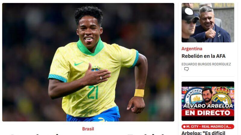 Imprensa espanhola destaca convocação do Brasil: “Ancelotti aposta em Endrick”