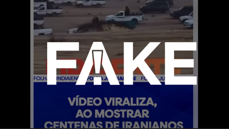 É #FAKE que vídeo mostre invasão de Israel por milhares de iranianos; gravação exibe corrida de camelos no Egito em 2025