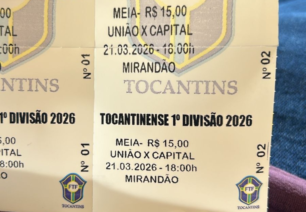 Erro de Federação em ingressos troca rival de time na semi do Tocantinense 2026