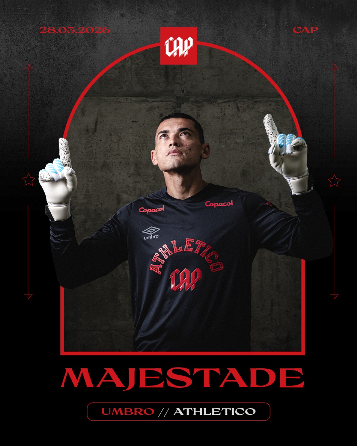 De Caju ao ouro olímpico: Athletico lança novos uniformes de goleiros para 2026; veja as imagens