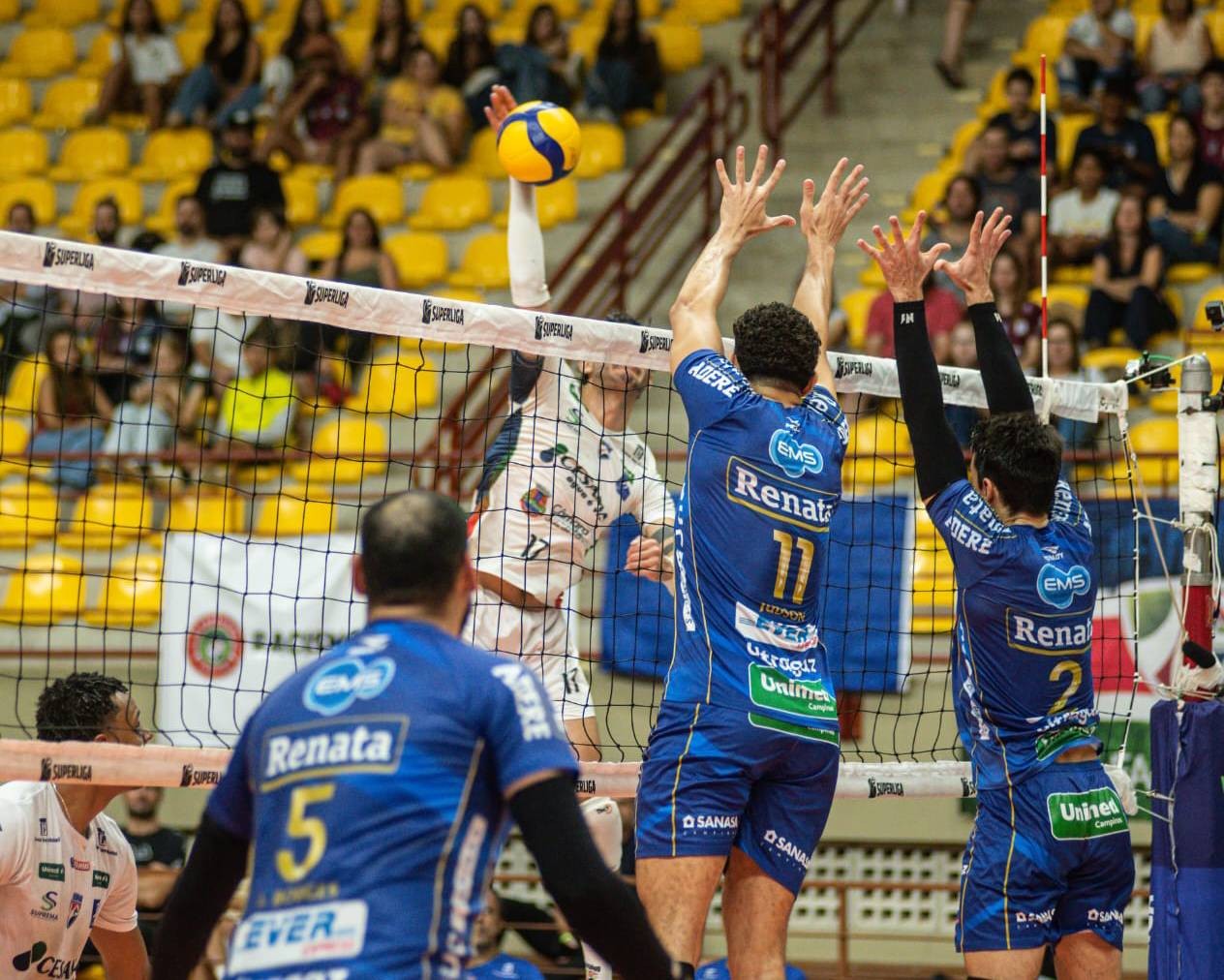 Embalado, Campinas vence JF Vôlei e confirma 2º lugar na classificação da Superliga