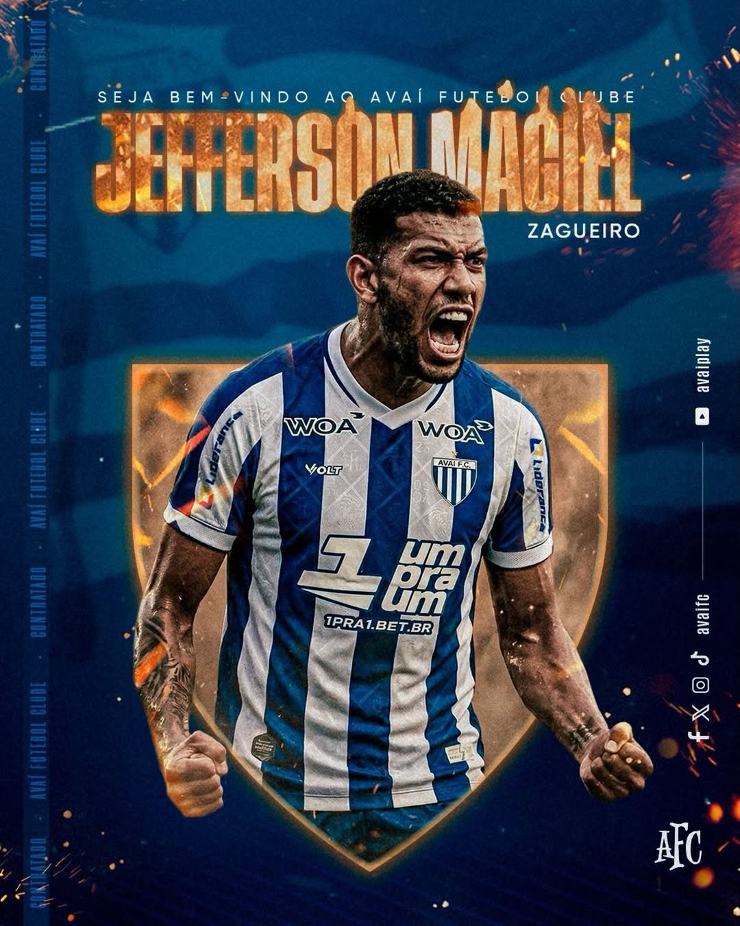 Avaí anuncia a contratação do zagueiro Jefferson Maciel