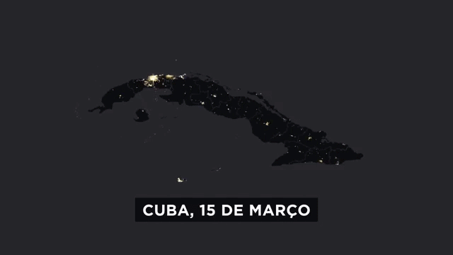 Imagens de satélite mostram apagão em Cuba após colapso no fornecimento de energia; FOTO