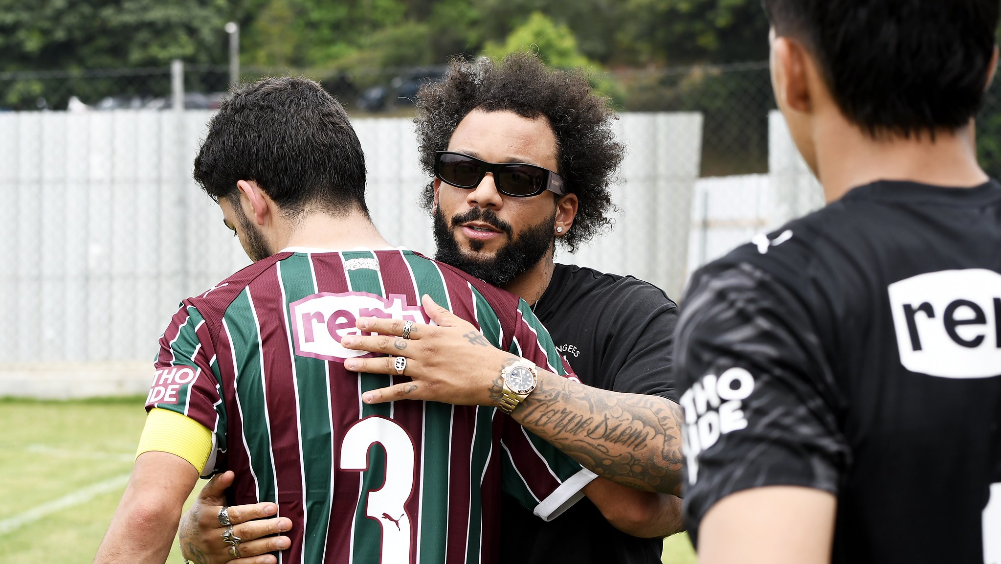 Com Marcelo e Thiago Neves, Xerém tem manhã com estrelas para assistir Fluminense x Bangu