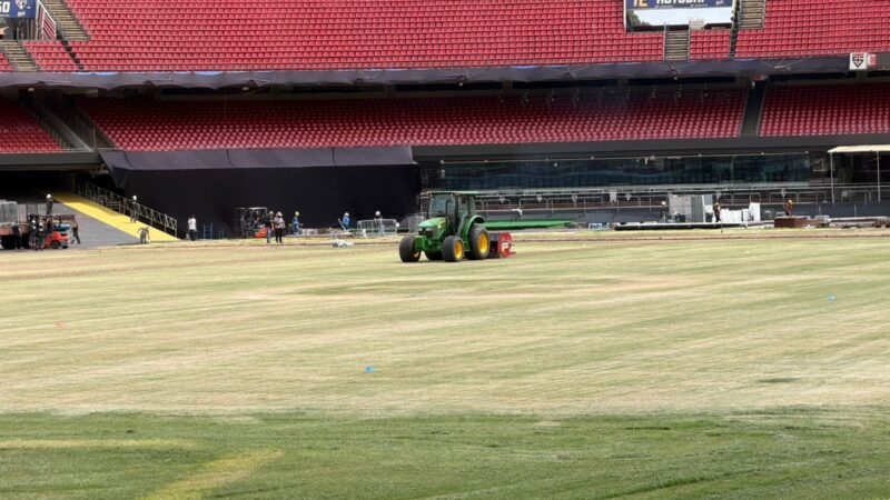 Veja como ficou o gramado do Morumbi após shows do AC/DC