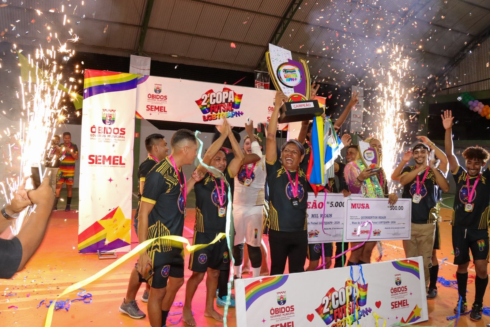 Orixi Pride conquista o título da 2ª Copa de Futsal LGBTQIAPN+ de Óbidos