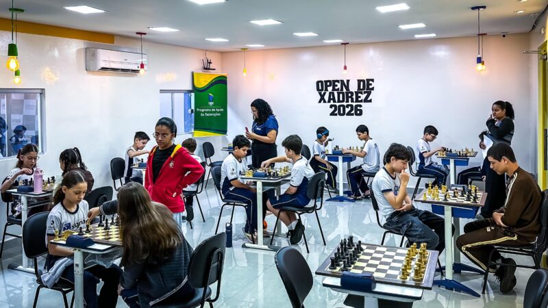 Com 49 participantes, 1ª etapa do Open de Xadrez Escolar tem campeões definidos; veja os pódios