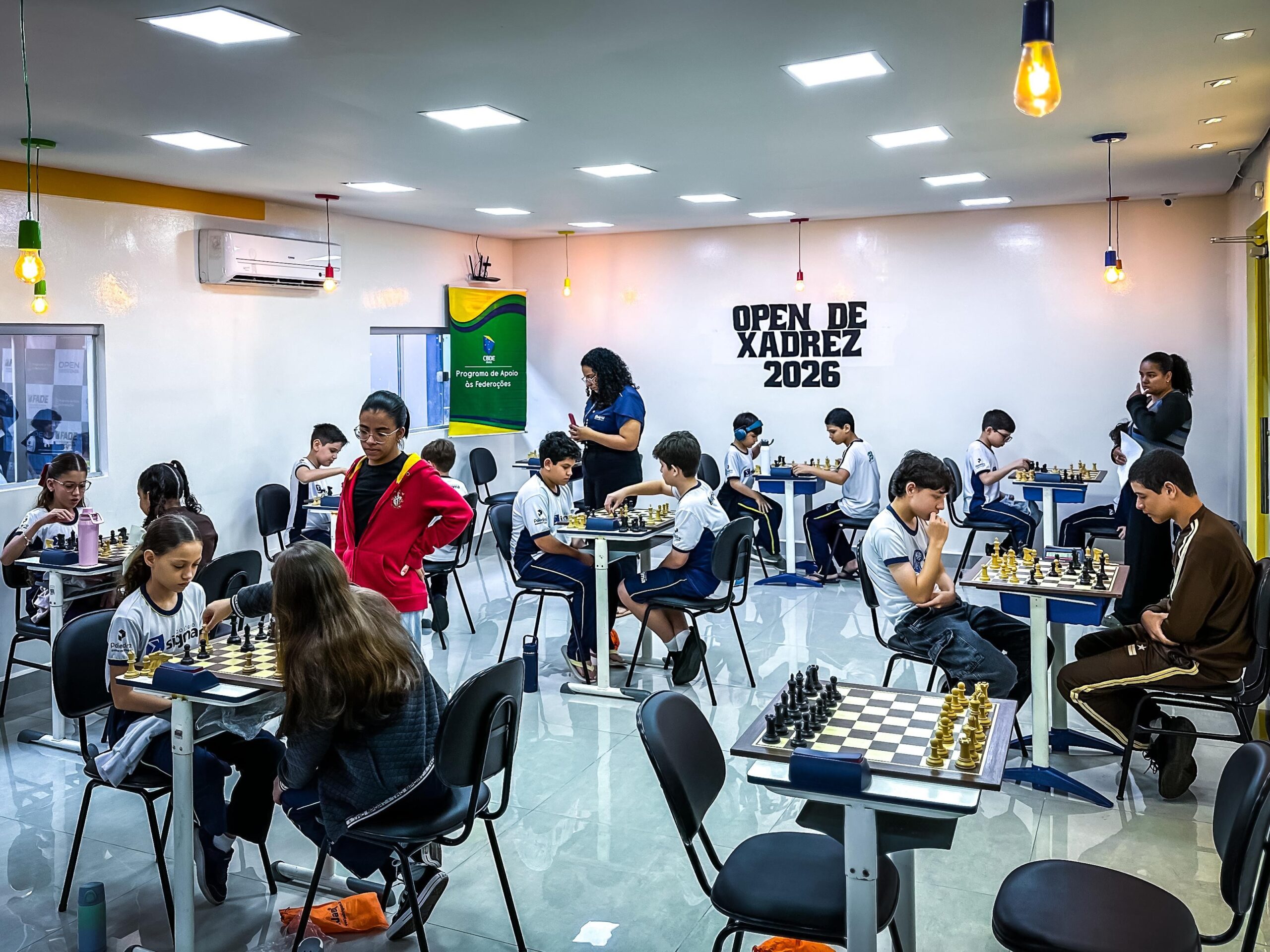 Com 49 participantes, 1ª etapa do Open de Xadrez Escolar tem campeões definidos; veja os pódios