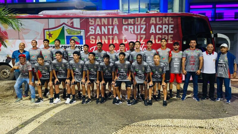 Santa Cruz-AC está em Porto Velho para amistoso contra seleção brasileira sub-15; jogo nesta quarta