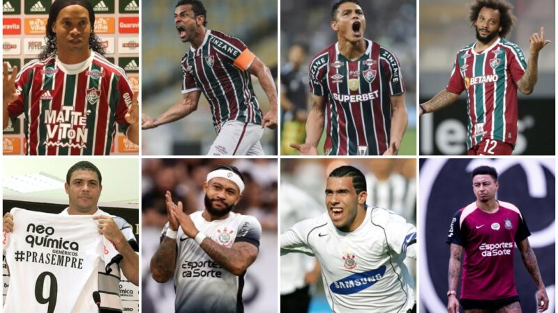 Marcelo, Memphis, Ronaldinho, Lingard… Fluminense e Corinthians colecionam astros nos últimos anos