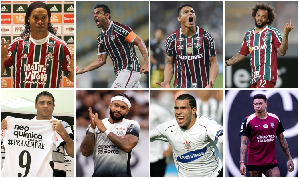 Marcelo, Memphis, Ronaldinho, Lingard… Fluminense e Corinthians colecionam astros nos últimos anos