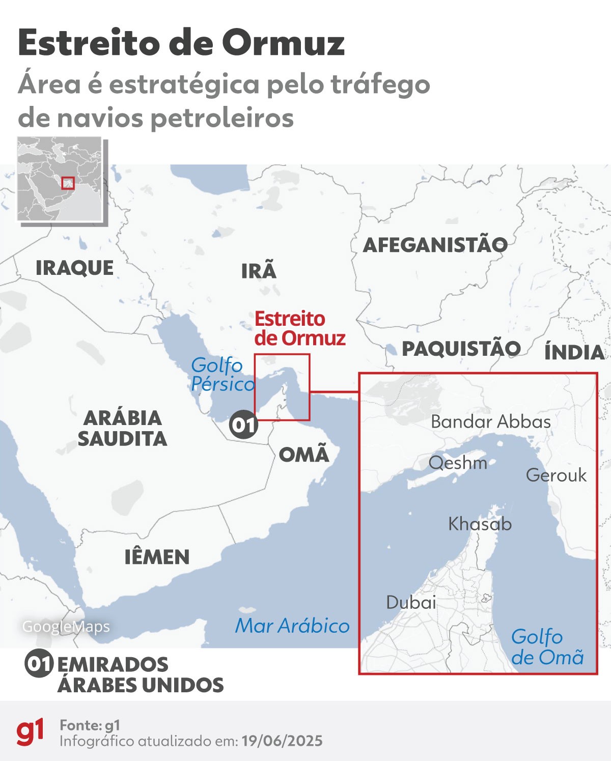 O que é o Estreito de Ormuz, crucial para petróleo global; Irã indica reabertura após 39 dias