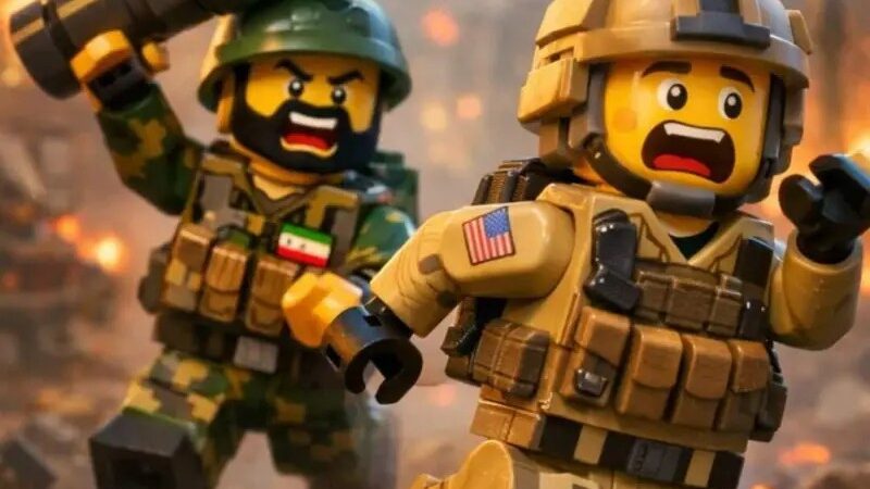 As vídeos virais de IA da guerra do Irã no estilo Lego – divertimento ou propaganda?