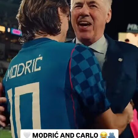 Ancelotti brinca com Modric e tenta levá-lo para a Seleção: “Você não tem um avô brasileiro?”
