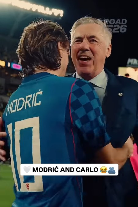 Ancelotti brinca com Modric e tenta levá-lo para a Seleção: “Você não tem um avô brasileiro?”
