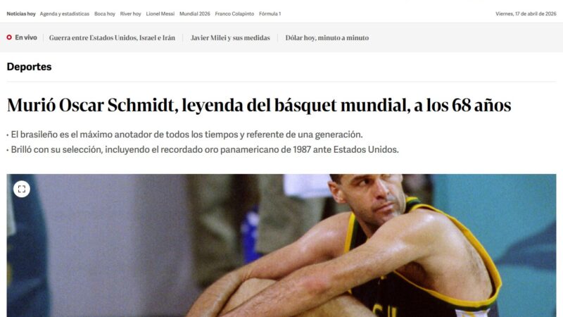 ‘Lenda’, ‘imparável’, ‘genial’: veja a repercussão internacional da morte de Oscar Schmidt