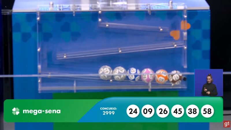 Mega-Sena, concurso 2.999: prêmio acumula e vai a R$ 100 milhões