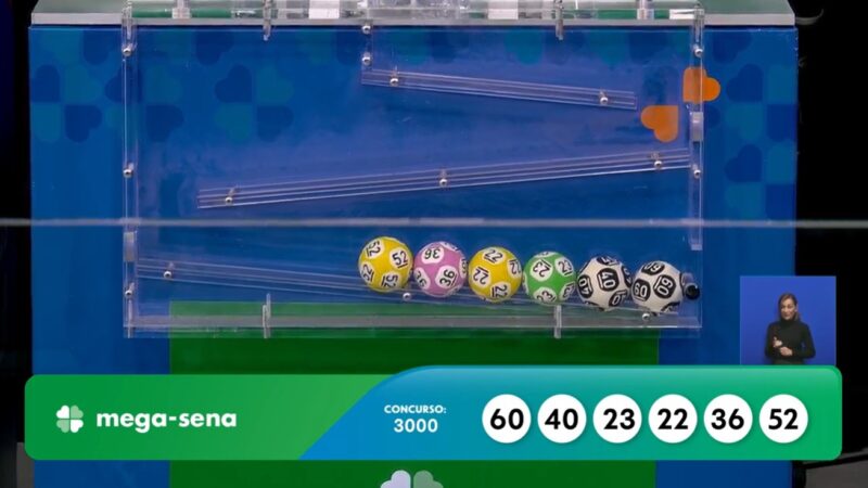 Mega-Sena, concurso 3.000: prêmio acumula e vai a R$ 115 milhões