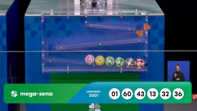 Mega-Sena, concurso 3.001: prêmio acumula e vai a R$ 130 milhões