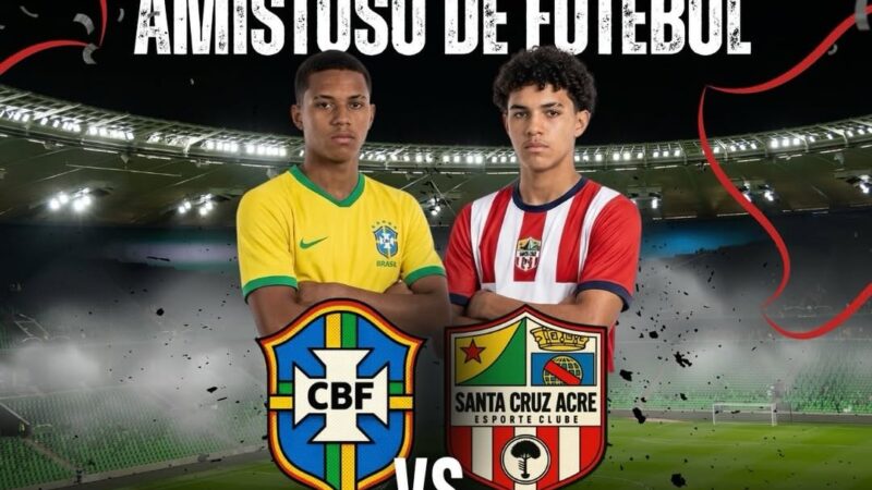 Santa Cruz-AC vai disputar amistoso com seleção brasileira sub-15, em Rondônia