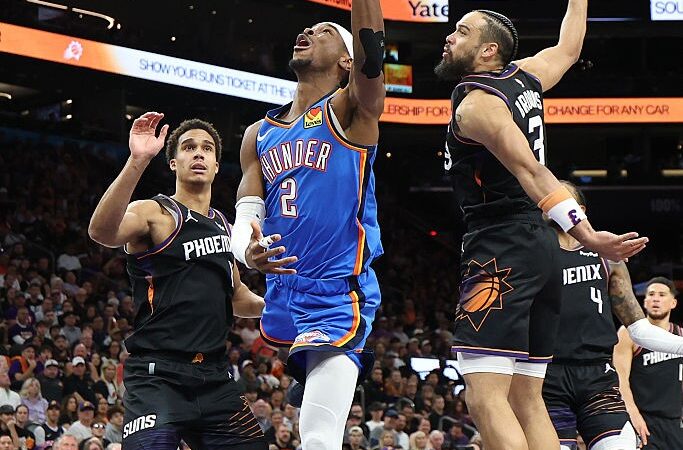 Com cesta improvável de Shai Gilgeous-Alexander, Oklahoma City Thunder varre Phoenix Suns nos playoffs; vídeo