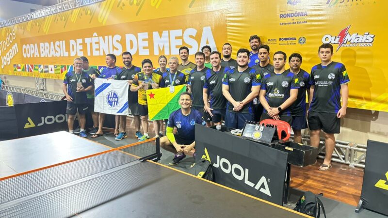 Com dois ouros, Acre conquista 19 medalhas na Copa Brasil de Tênis de Mesa, em Rondônia