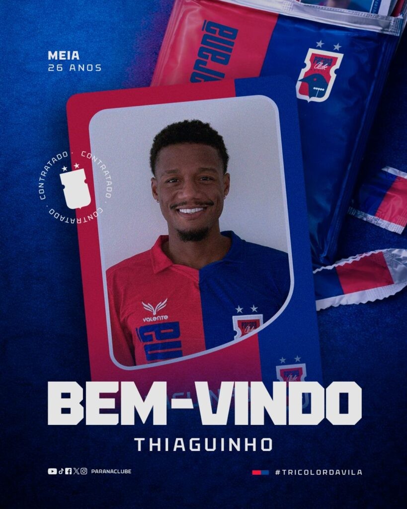 Paraná Clube anuncia Thiaguinho como reforço para a sequência da Divisão de Acesso
