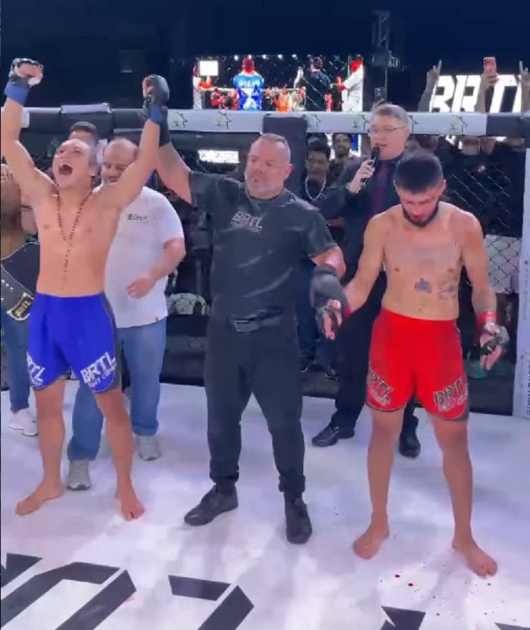 Thomas Bryan é derrotado no 1º round e perde cinturão peso-galo no BRTL 11, em Natal (RN)